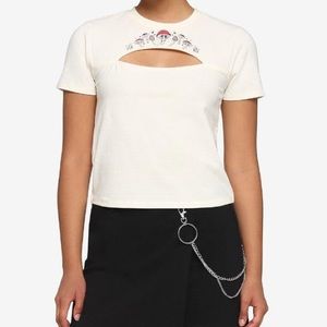 Mushroom Cutout Crop‎ Top Shirt Hot Topic